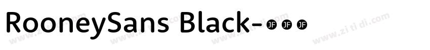 RooneySans Black字体转换